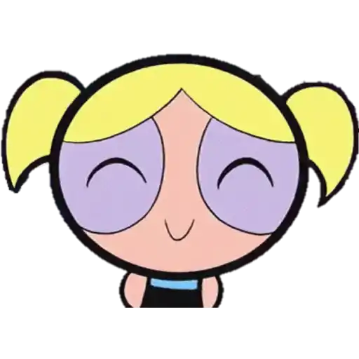 Bubbles Joyful Cartoon Character