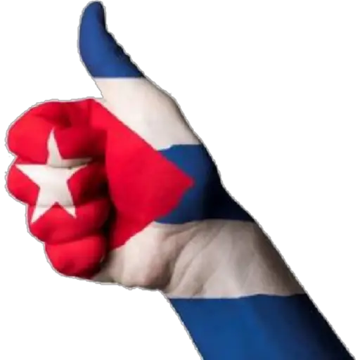 Cuban Flag Thumbs Up