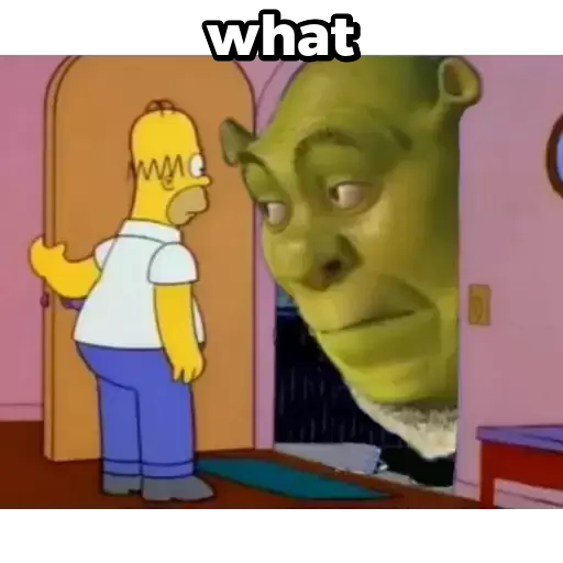 The Simpsons Shrek Unexpected Door Visitor
