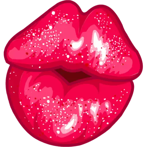 Sparkly red lips