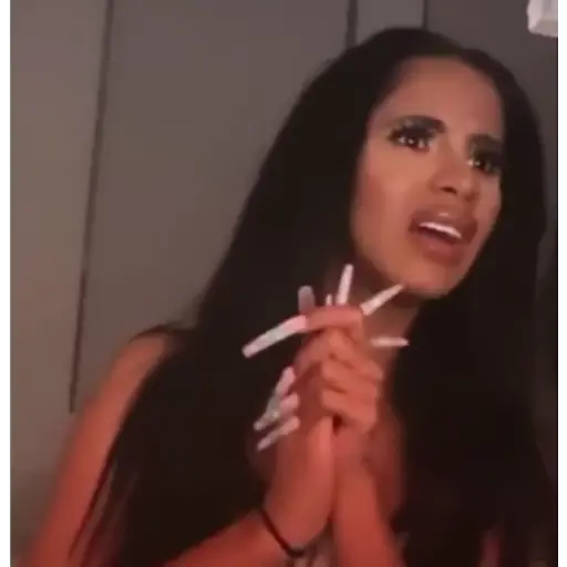Cardi B Nervous nail biting