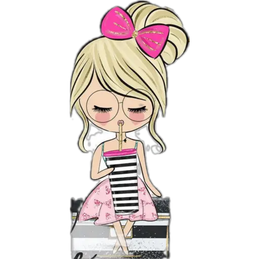 Chill with a pink bow