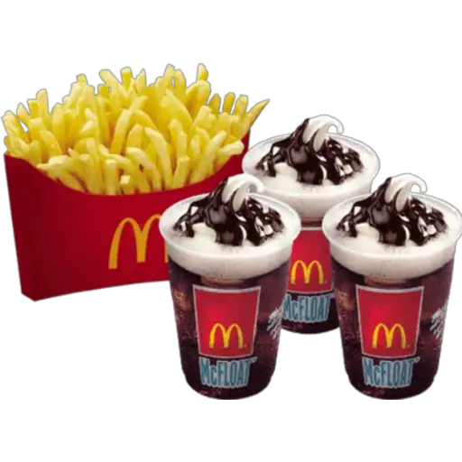 McDonald's Fries and McFloat Trio
