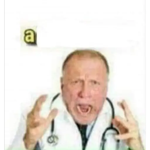 Confused old man yelling