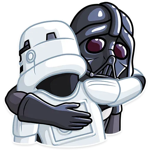 Vader and Stormtrooper Hug