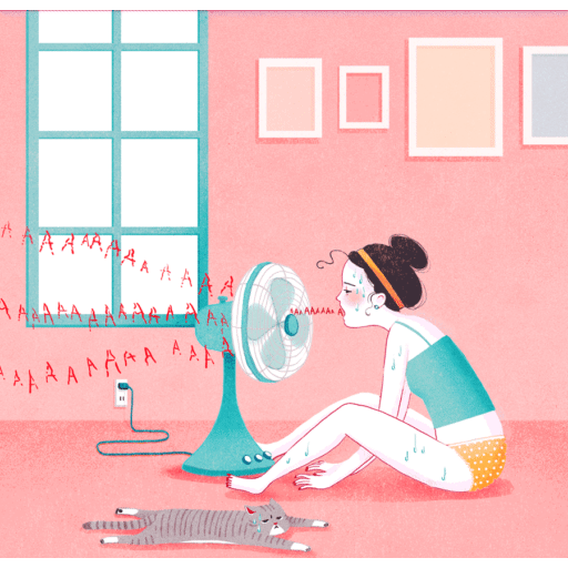 Summer heat struggle