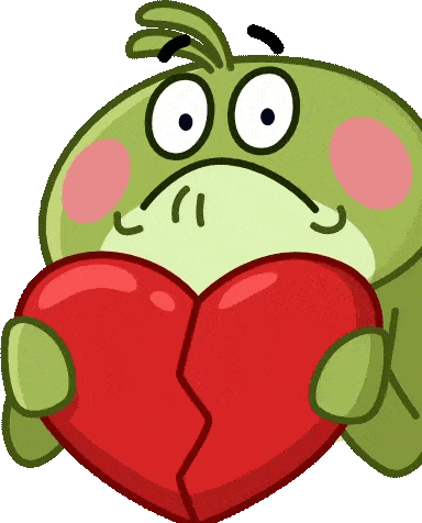 Heartbroken frog