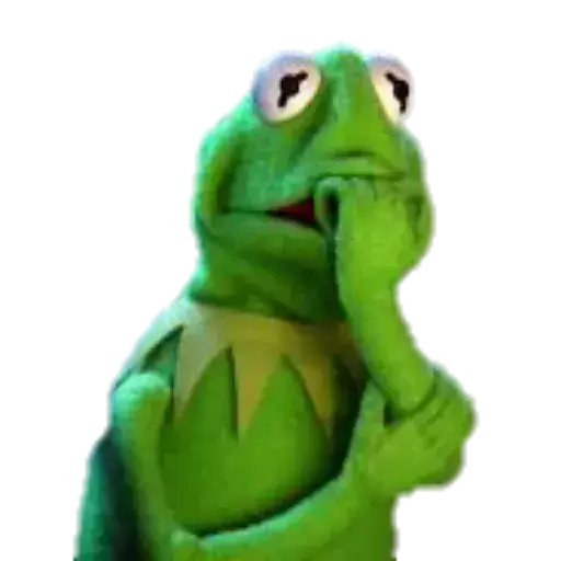 Kermit deep in thought