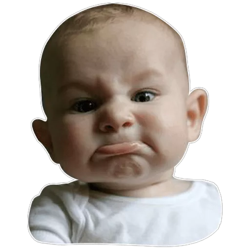 Grumpy baby face