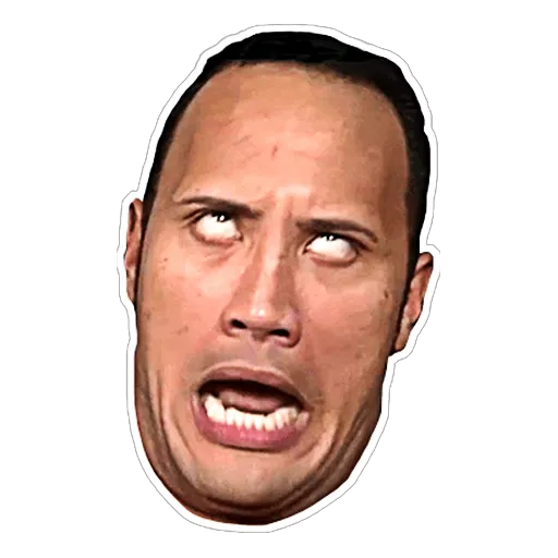 Dwayne Johnson Over-the-top expression