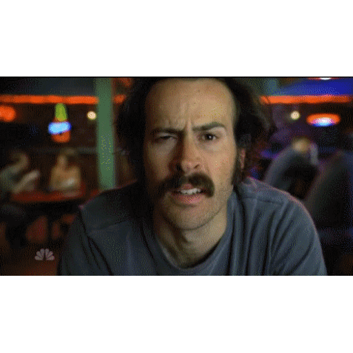 Confused mustache guy