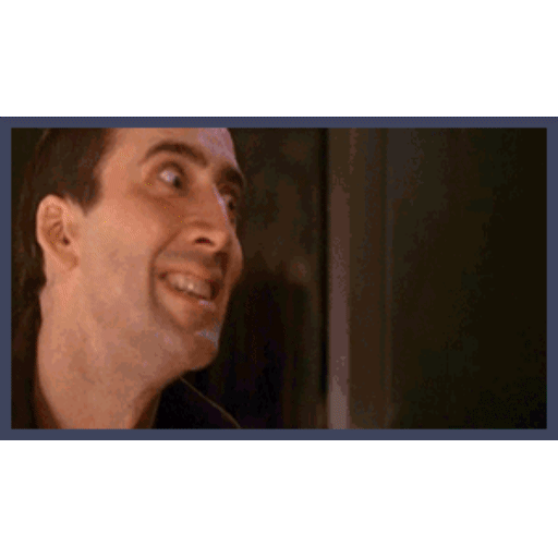 Nicolas Cage intense stare