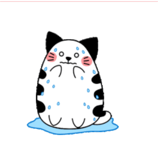 Sweaty cat moment