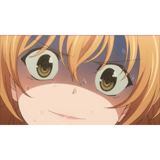 Wide-eyed anime face