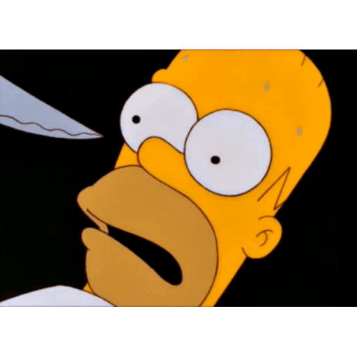 Homer Simpson scared