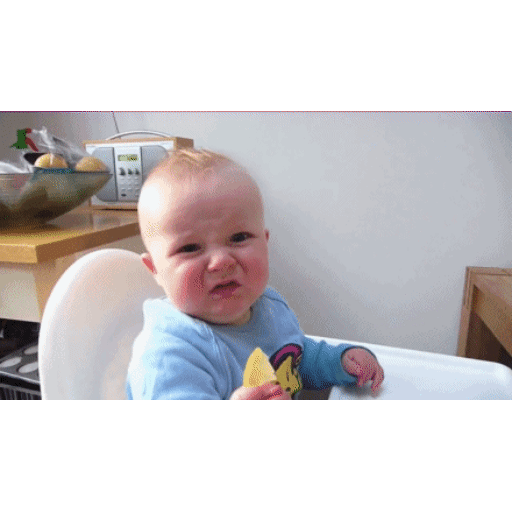 Disgusted baby face