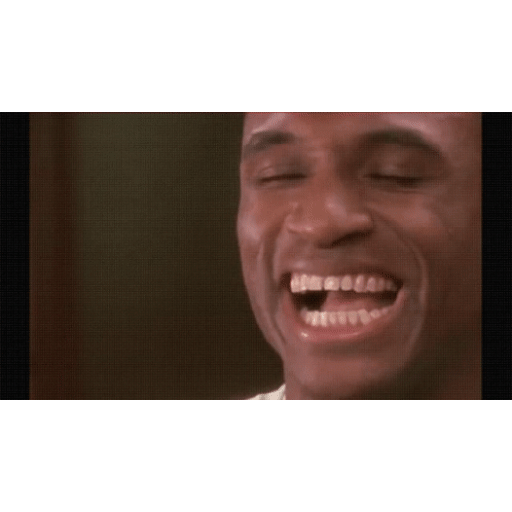 Laugh turns into disgust