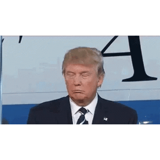 Trump blinking