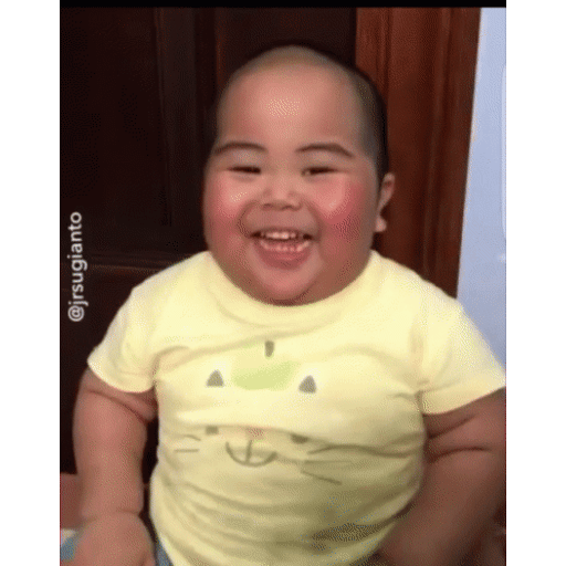 Giggling baby joy