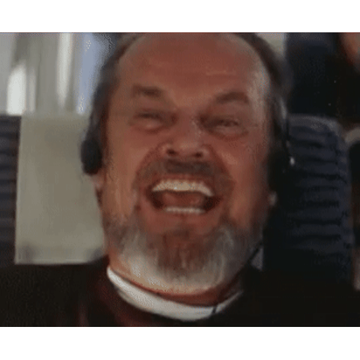 Jack Nicholson Laughing out loud