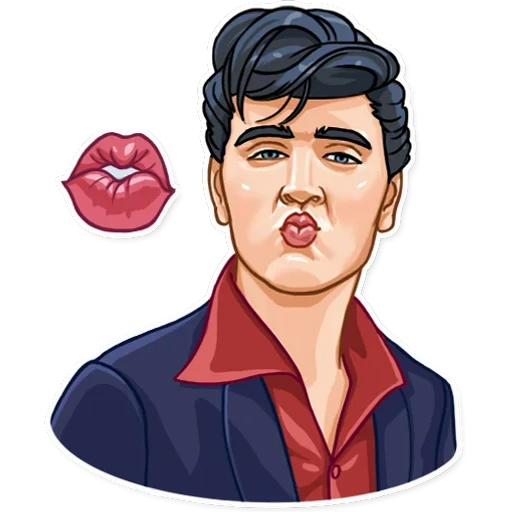 Elvis Blowing a Kiss