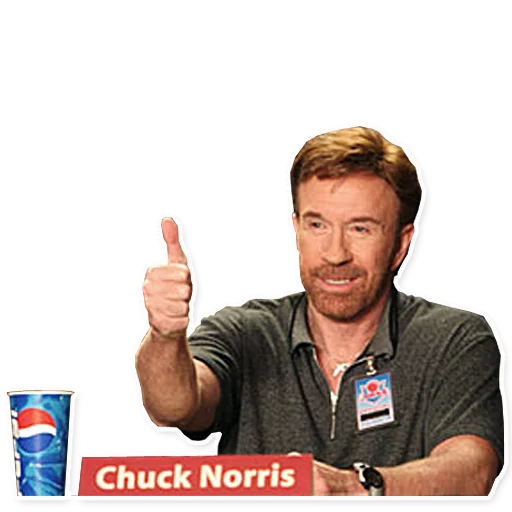 Chuck Norris Thumbs up approval