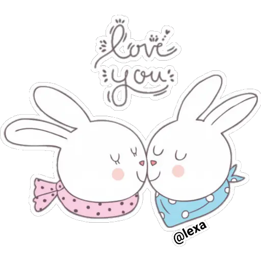 Bunny love kiss