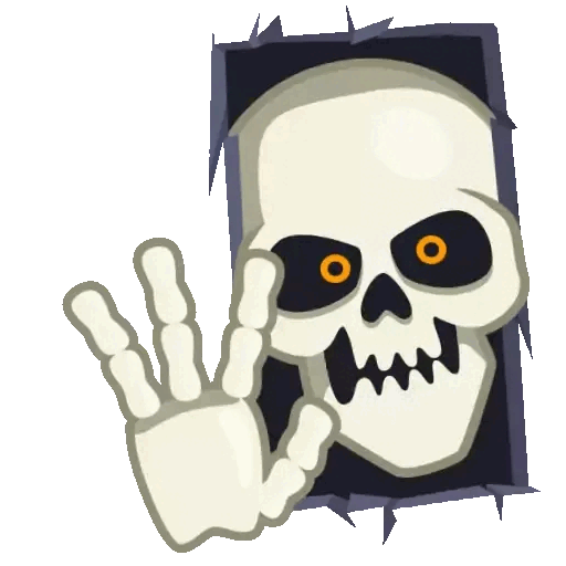 Spooky skeleton wave