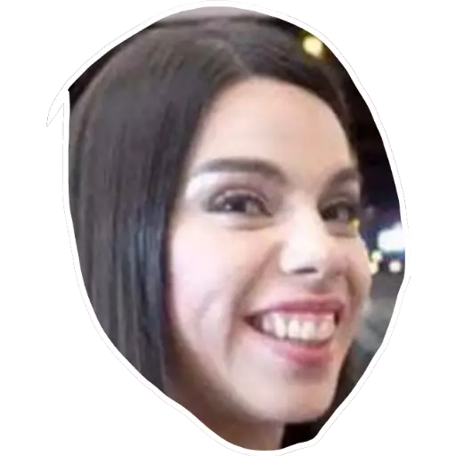 Awkward grin