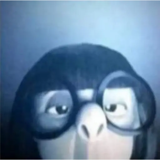 Bored glasses stare