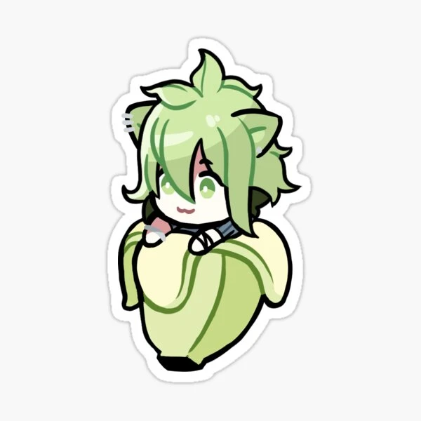 Cozy green-haired chibi