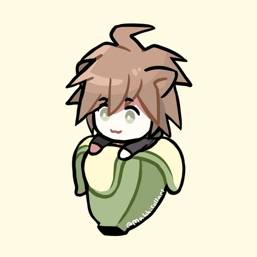Chibi character in avocado
