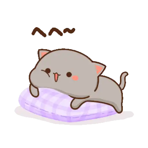 Playful cat lounging