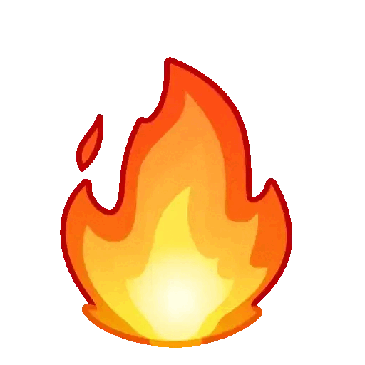 Literal fire emoji