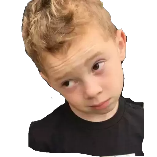 Skeptical kid reaction