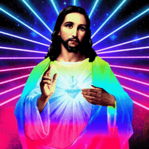 Colorful Jesus Aura