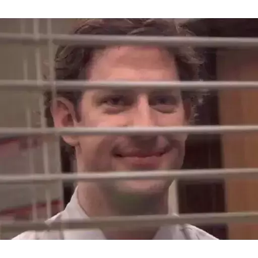 Mischievous office glance
