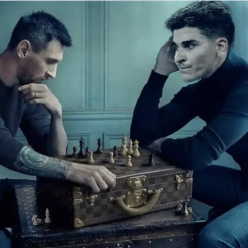 Lionel Messi and Cristiano Ronaldo Intense Chess Duel
