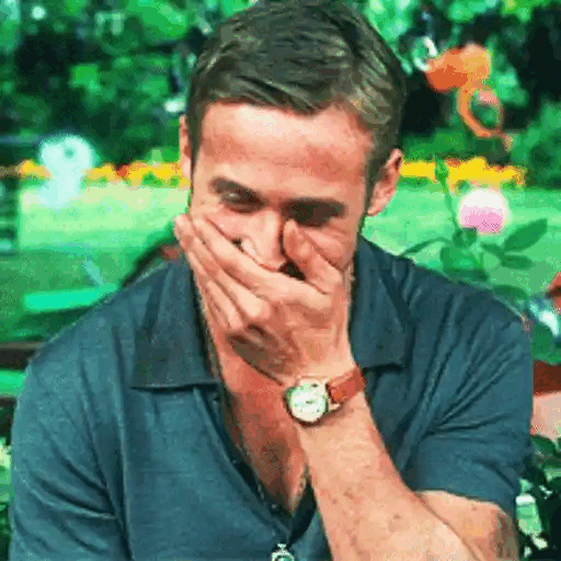 Trying not to laugh