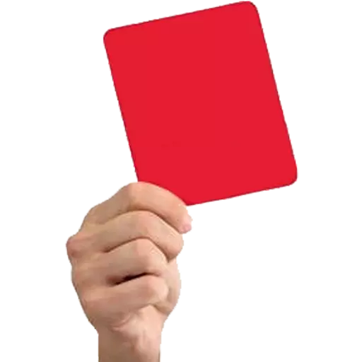 You're out! Red card moment