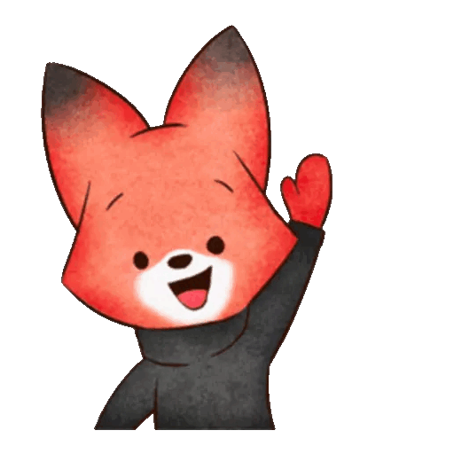 Waving fox hello