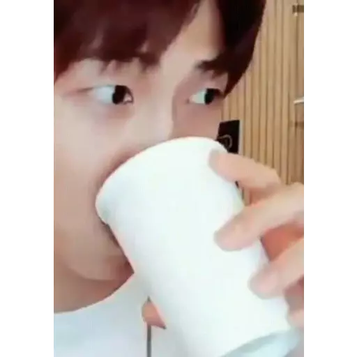 Sipping tea while watching