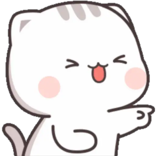 Playful pointing cat