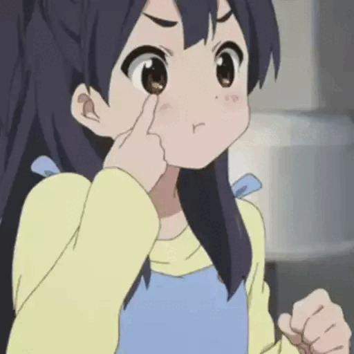 Pouting anime girl