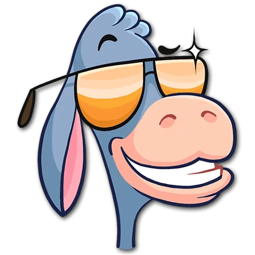 Cool donkey with sunglasses