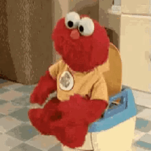 Elmo on the potty
