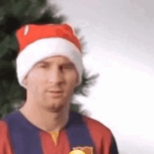 Messi in Santa Hat