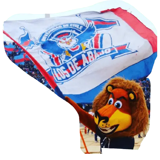 Lion Mascot Waving Team Flag