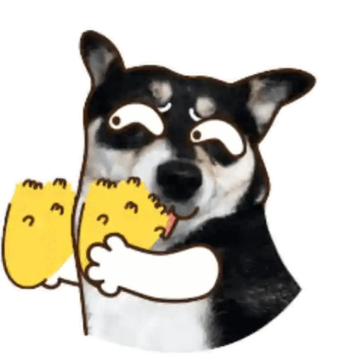 Dog Hugging a Pillow
