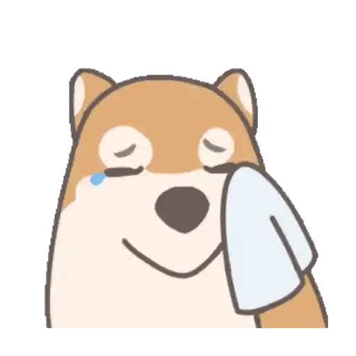 Dog wiping tear